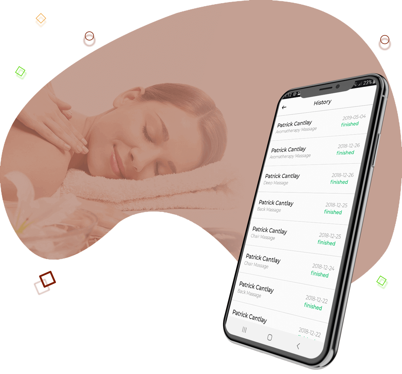 Features for Customers in massage app development