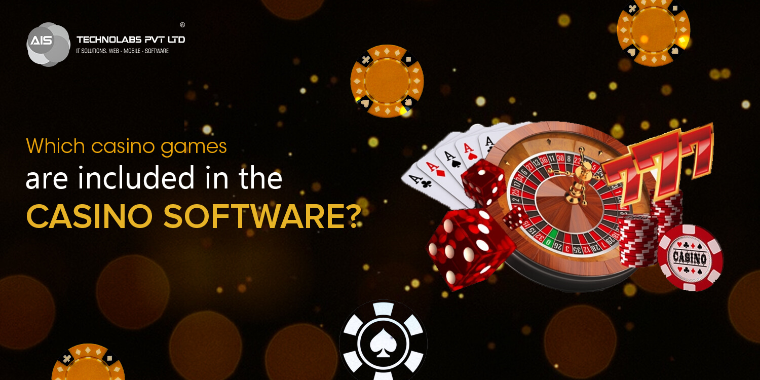Which casino games are included in the casino software?