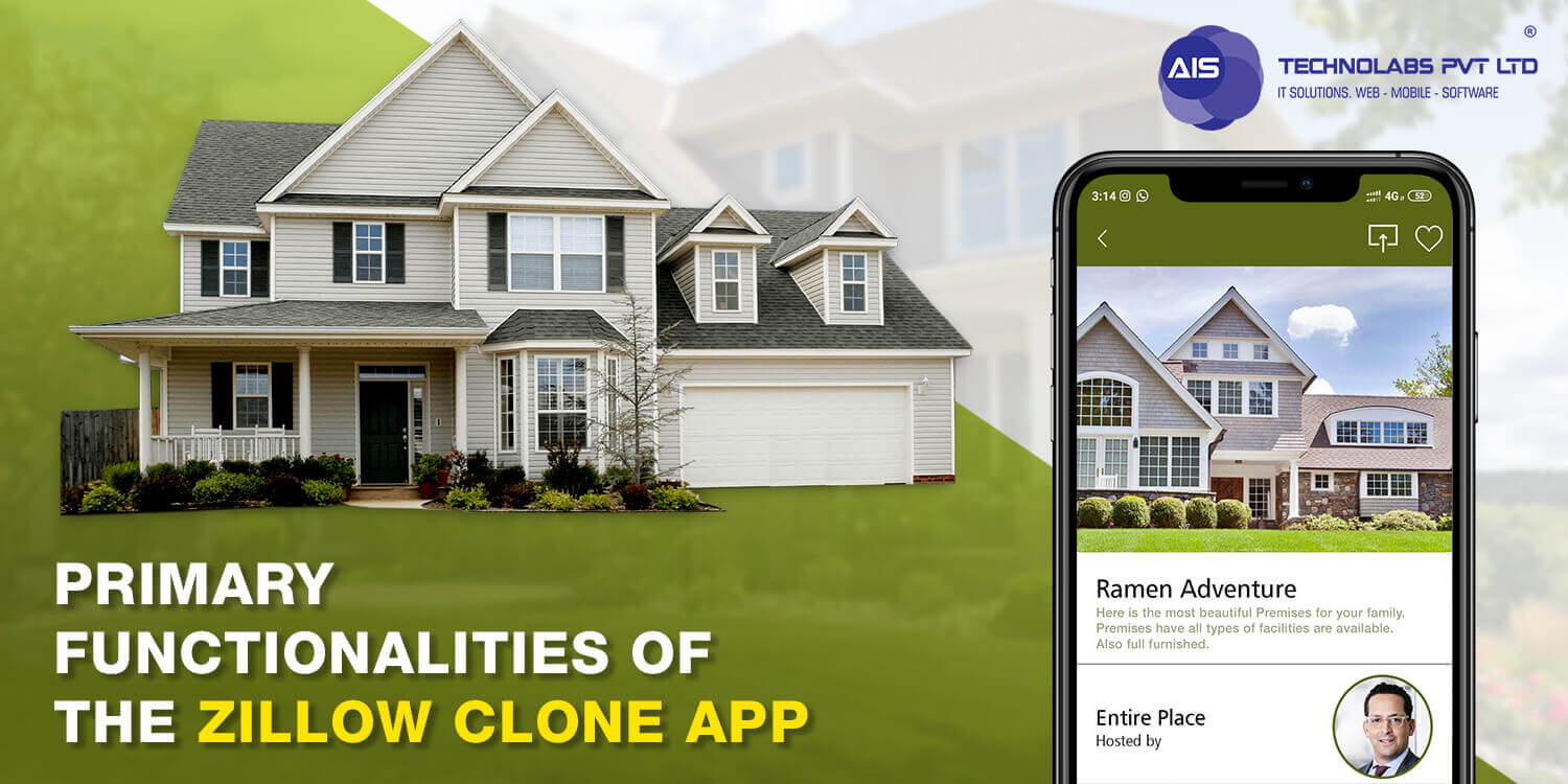 Primary functionalities of the Zillow clone app
