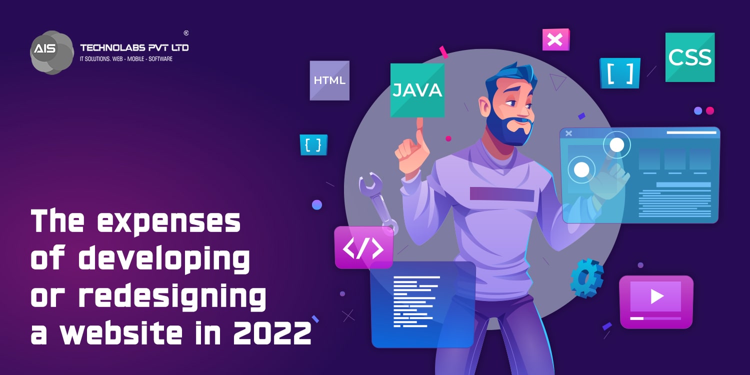 Expenses of developing or redesigning a website in 2022